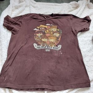 Nickelodeon Brown RugRats The Wild Wild West t-shirt XL 90s Cartoon